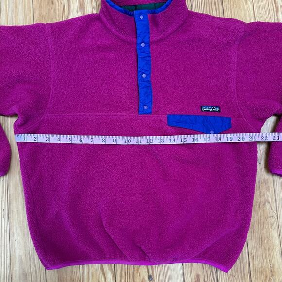 Vintage Y2K Patagonia Synchilla Magenta Fleece Sweatshirt - Women's Medium - Picture 5 of 7